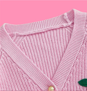 Sweet Berry Knit Cardigan