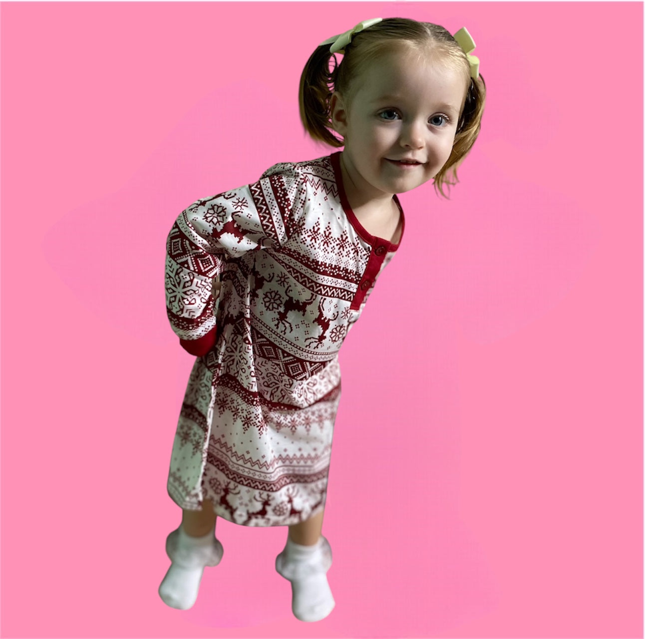 Silent night pajama dress